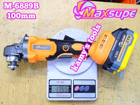Máy mài góc dùng pin 100mm 21V 2 pin 10 Cell Maxsupe M-6889B