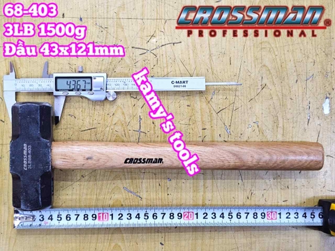 Búa thép đầu lục giác cán gỗ 1LB 2LB 3LB 4LB Crossman 68-401 68-402 68-403 68-404
