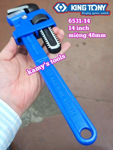 Mỏ lết răng Kingtony 14 inch 350mm 6531-14 mở miệng 48mm