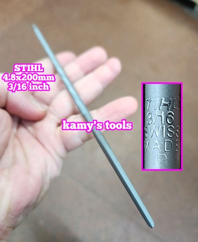 Giũa dũa tròn mài lưỡi cưa xích 4.8mm 3/16 inch STIHL dài 200mm