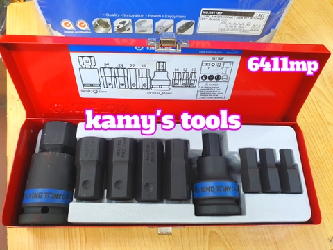 Bộ tuýp khẩu lú đầu lục giác 3/4 inch kingtony model 6411MP
