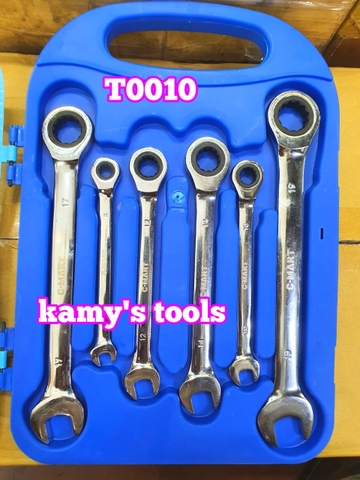 Bộ 7 cờ lê vòng miệng tự động C-mart model T0010 8mm 10mm 12mm 13mm 14mm 17mm 19mm