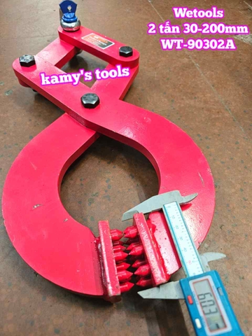 Kẹp kéo pallet 2 tấn mở ngàm 30-200mm Wetools WT-90302A