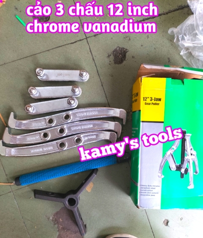 Cảo 3 chấu 12 inch wetools chrome vanadium cao cấp, vam 3 chấu
