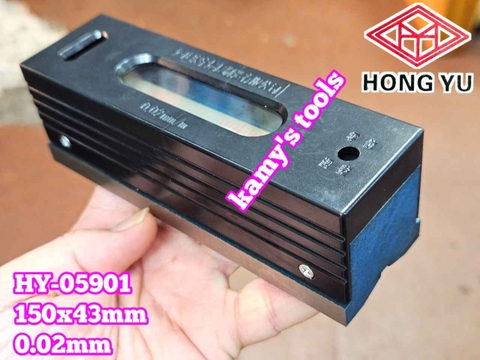 Thước thủy Livo Nivo dẹp hình chữ nhật cân máy 150mm x 0.02mm HongYu HY-05901