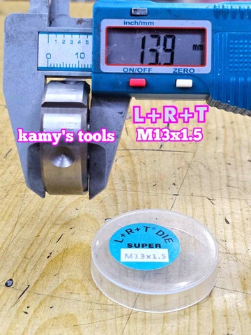 Bàn ren M13x1.5 (13x1.5) L+R+T (LRT) dụng cụ tạo ren ngoài bulong LRT-431315