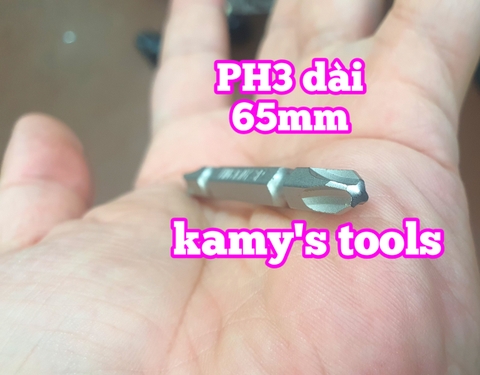 Mũi bắn vít 2 đầu bake PH3 dài 65mm Kingtony model 136503P (bán lẻ 1 cây)