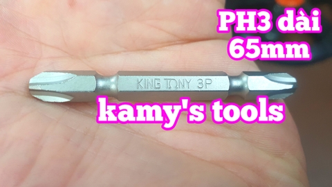 Mũi bắn vít 2 đầu bake PH3 dài 65mm Kingtony model 136503P (bán lẻ 1 cây)