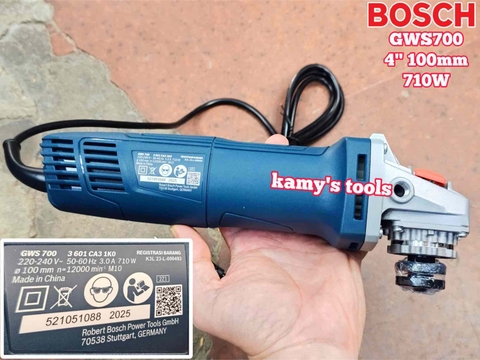 Máy mài góc Bosch GWS 700 đá 100mm 4 inch trục M10 công suất 710W