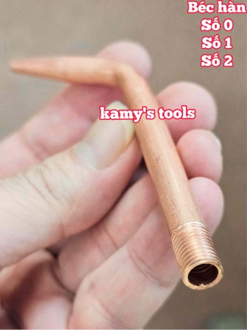 Béc hàn gió đá cổ cong dài 100mm số 0 số 1 số 2 Wetools WT-2500 WT-2501 WT-2502