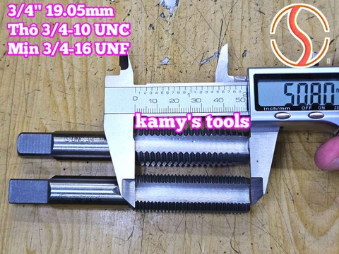 Bộ taro hệ inch tạo ren trong 3/4 inch (19.05mm) Shanghai bước ren thô và mịn 3/4-10 UNC 3/4-16 UNF
