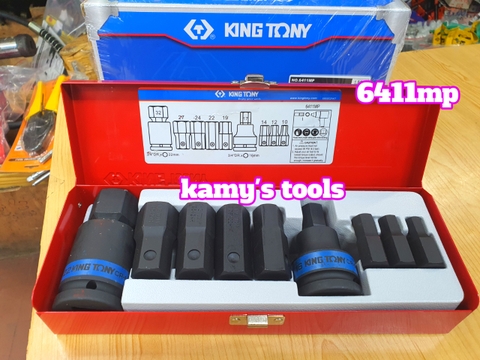 Bộ tuýp khẩu lú đầu lục giác 3/4 inch kingtony model 6411MP