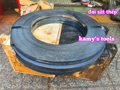 Cuộn đai sắt thép đóng đai kiện hàng 16mm 19mm 32mm một bành 50kg kamytools