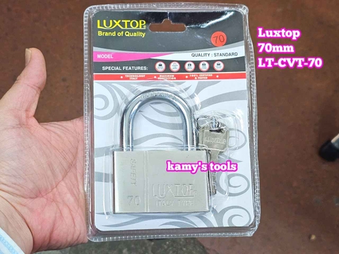 Ổ khóa trắng vuông 4 chìa 70mm Luxtop LT-CVT-70