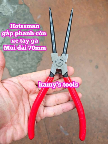 Kìm phe gắp phanh côn xe tay ga bi 6902 Hotssman 9 inch 225mm mũi dài 70mm