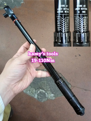 Cần siết lực chỉnh lực đen 3/8 inch 19-110Nm dài 367mm