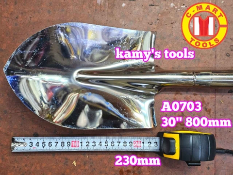 Xẻng làm vườn inox 30 inch 800mm C-Mart A0703