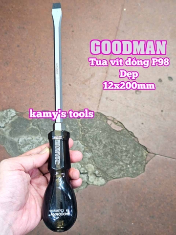 Tua vít đóng Goodman bake PH4 dẹp 12mm dài 200mm P98+12x200 P98-12x200