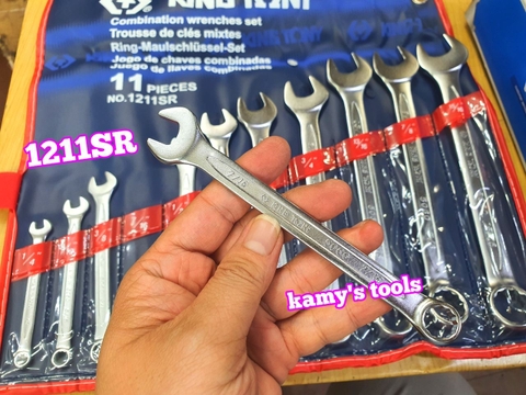 Bộ cờ lê vòng miệng hệ inch 11 chi tiết Kingtony 1211SR 1/4-15/16