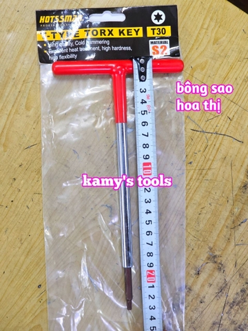 Lục giác bông sao hoa thị cán chữ T Hotssman thép S2 T10 T15 T20 T25 T27 T30 dài 230mm
