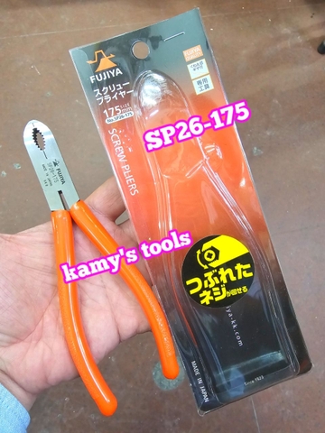 SP26-175 Kìm vặn đầu ốc vít bị hư đầu Fujiya 7 inch 175mm mở từ M2-M6