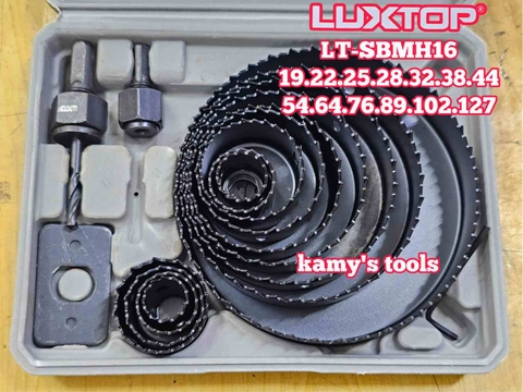 Bộ mũi khoét lỗ gỗ thạch cao 16 chi tiết LT-SBMH16 Luxtop 19-127mm