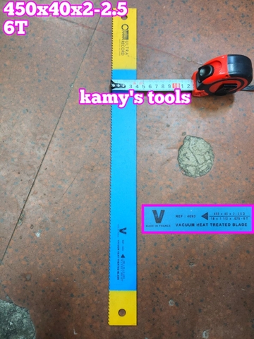 Lưỡi cưa sắt máy 450x40x2-2.5D răng 6T dài 480mm Ultra Record Ref 4093 Pháp