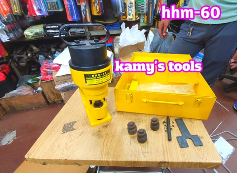 Máy đột lỗ thủy lực HHM-60 TLP 31 tấn đột lỗ 10mm-20mm 4 bộ khuôn