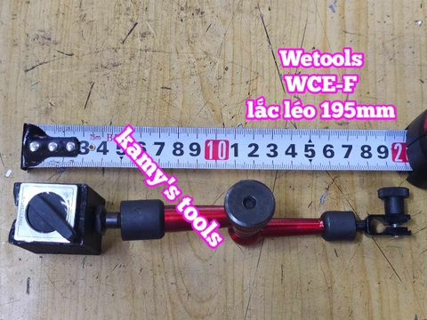 Chân đế từ nam châm gá đồng hồ so lắc léo dài 195mm WCE-F Wetools