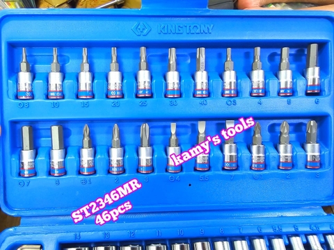 Bộ tuýp khẩu Kingtony 1/4 inch 46 chi tiết ST2346MR 4mm-14mm