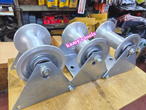 Con lăn kéo cáp điện loại 3 con thẳng hàng hàng nhập khẩu loại dày cao cấp con lăn nhôm kamytools