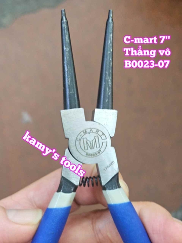 Kìm mở phe C-mart dài 7 inch 175mm thẳng ra B0022-07 thẳng vô B0023-07