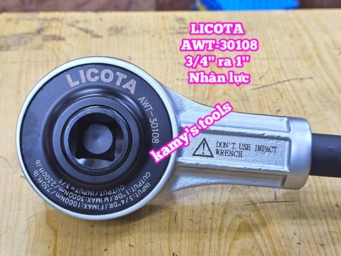 Đầu trợ lực nhân lực tăng lực siết chỉnh lực cần nổ 3/4 inch ra 1 inch Licota AWT-30108 dài 480mm