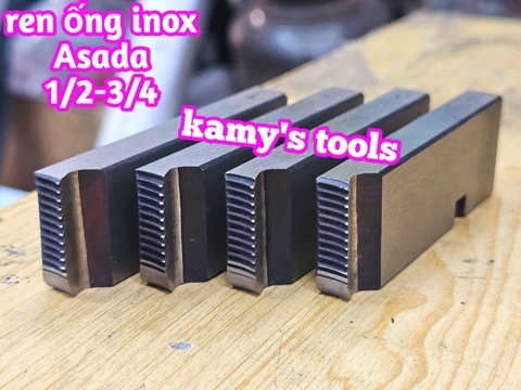 1/2-3/4 inch Dao tiện ren ống INOX Asada Ksu Piset hiệu Unir BSPT