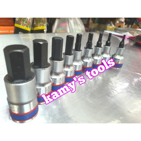 Đầu tuýp khẩu lục giác lú đầu 1/2 inch Kingtony H3 H4 H5 H6 H7 H8 H10 H12 H14 H17 H19 402503 402504 402505 402506 402507 402508 402510 402512 402514 402517 402519