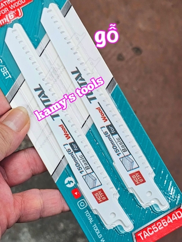 Bộ lưỡi cưa kiếm cưa Sắt TAC52922EF cưa Gỗ TAC52644D Total 6 inch dài 150mm (1 vĩ 2 lưỡi)