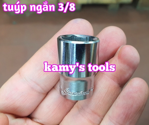 Đầu tuýp đầu khẩu ngắn 3/8 inch lục giác Standard chính hãng 8mm 10mm 12mm 13mm 14mm 17mm (lẻ từng cục)