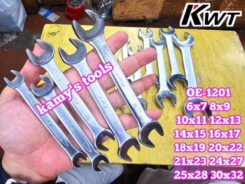 Bộ cờ lê 2 đầu miệng KWT OE-1201 KWT-12 12 chi tiết 6x7-30x32mm