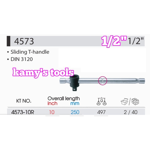 Cần trượt kéo 1/2 Kingtony dài 250mm model 4573-10R