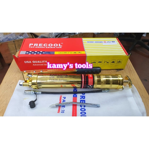 SÚNG BƠM MỠ PRECOOL 600CC 2 XY LANH T0828 (BƠM MỠ, SÚNG BƠM MỠ, TAY BƠM MỠ)