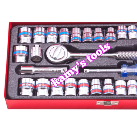 Bộ tuýp Kingtony 39 chi tiết 5032CR 1/4 inch và 3/8 inch