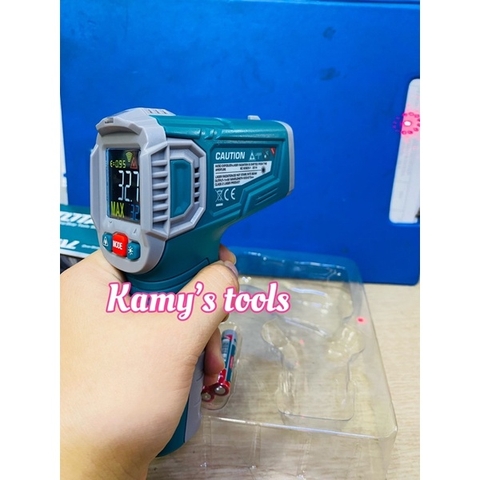 Máy đo nhiệt độ tia hồng ngoại TOTAL THIT015501 từ -30 độ C đến 550 độ C ( súng bắn nhiệt độ)