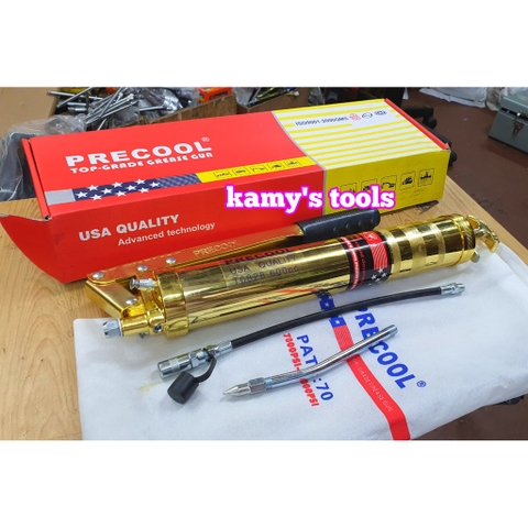 SÚNG BƠM MỠ PRECOOL 600CC 2 XY LANH T0828 (BƠM MỠ, SÚNG BƠM MỠ, TAY BƠM MỠ)