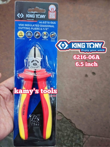Kìm cắt cách điện 1000V Kingtony 6 inch model 6216-06A