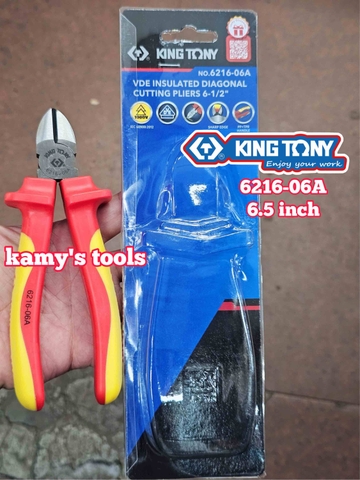 Kìm cắt cách điện 1000V Kingtony 6 inch model 6216-06A