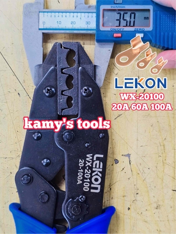 Kìm bấm cos 6-25mm2 20A 60A 100A WX-20100 Lekon dài 9 inch 235mm