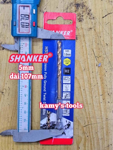 Mũi khoan sắt chuôi lục giác Shanker 2mm 2.5mm 3mm 3.2mm 4mm 4.2mm 4.5mm 5mm