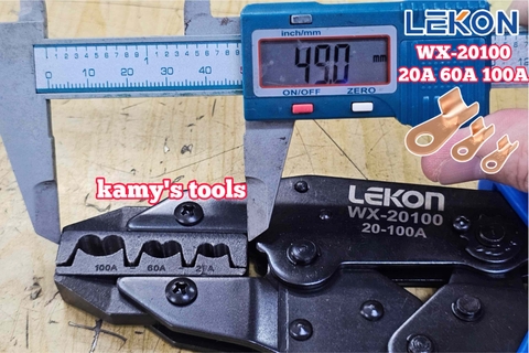 Kìm bấm cos 6-25mm2 20A 60A 100A WX-20100 Lekon dài 9 inch 235mm