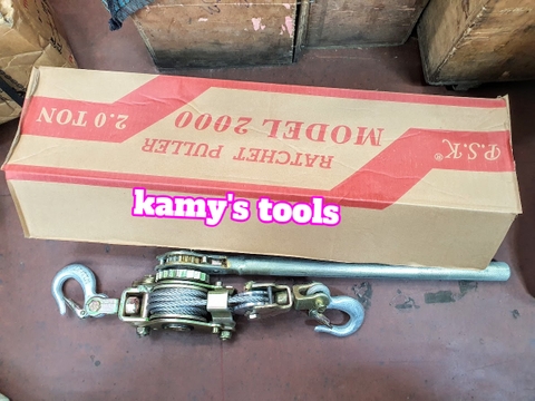 Kích Căng Cáp Psk 1 Tấn 1.5 tấn 2 tấn Chiều Dài Cáp 1 Mét (Pa Lăng Lắc Cáp, Lắc Cáp)