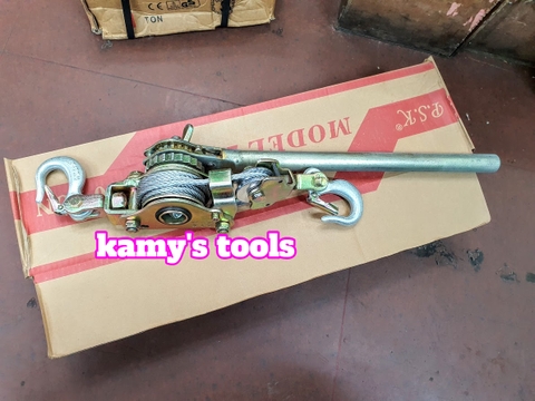 Kích Căng Cáp Psk 1 Tấn 1.5 tấn 2 tấn Chiều Dài Cáp 1 Mét (Pa Lăng Lắc Cáp, Lắc Cáp)